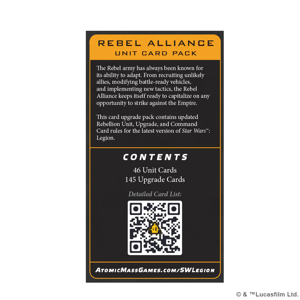 Star Wars: Legion - Rebel Alliance Unit Card Pack - Image 2