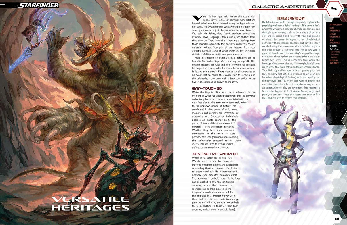 Starfinder 2E: Galactic Ancestries (S2) - Hardcover - Image 3