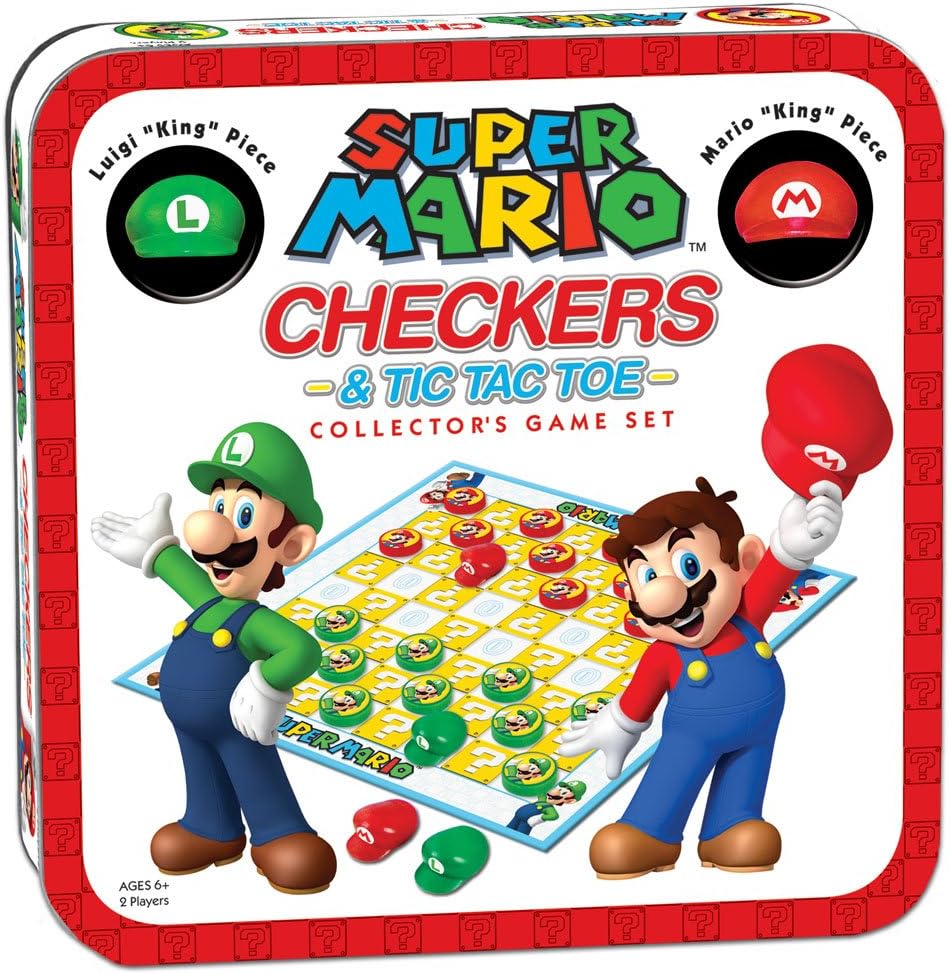 Super Mario Checkers & Tic Tac Toe - Collector's Game Set
