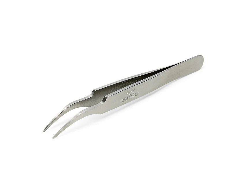 Tamiya: HG Angled Tweezers - Round Tip (74108)