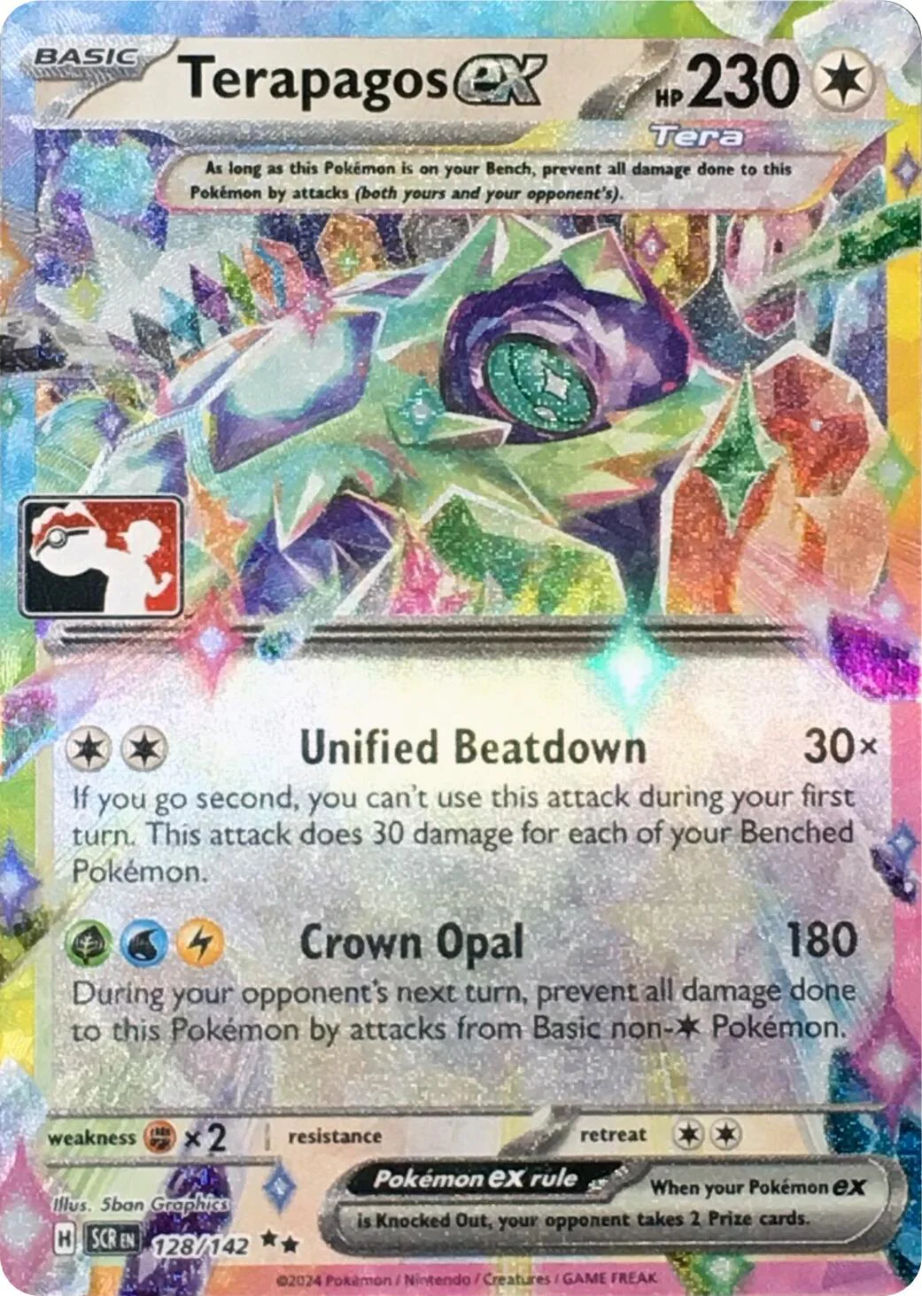 Terapagos ex (128/142) (Series 7) [Prize Pack Series Seven]