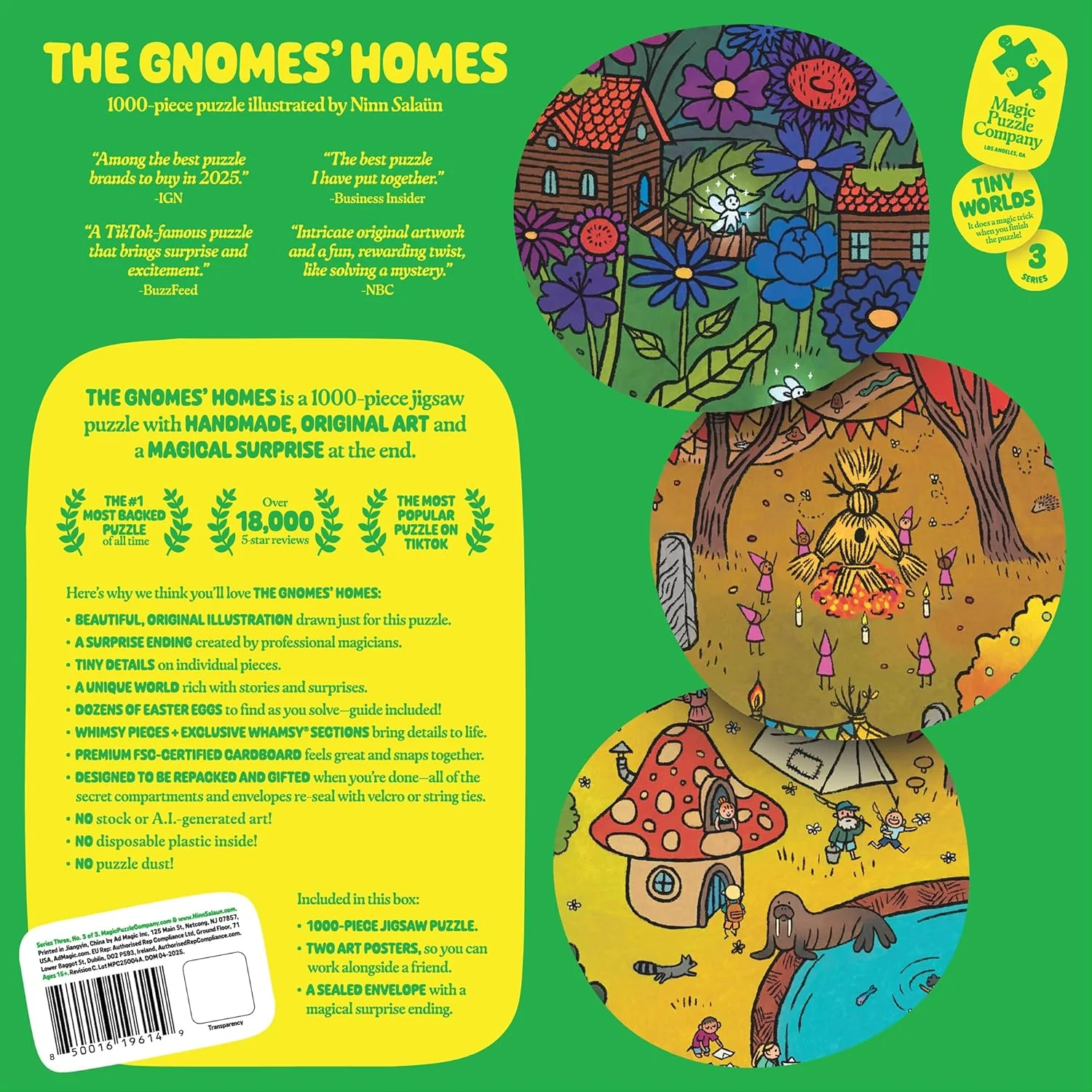 Magic Puzzle Company: The Gnomes' Homes - 1000 Piece Jigsaw Puzzle - Image 2