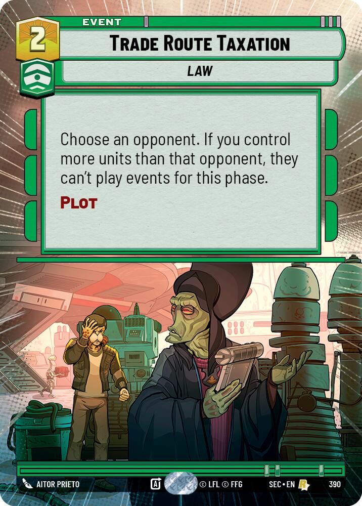 Trade Route Taxation (390) (Hyperspace) (390) [Secrets of Power]