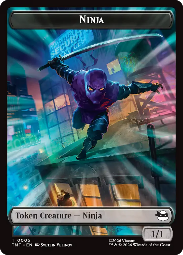 Treasure // Ninja Double-Sided Token [Teenage Mutant Ninja Turtles Commander Tokens] - Image 2