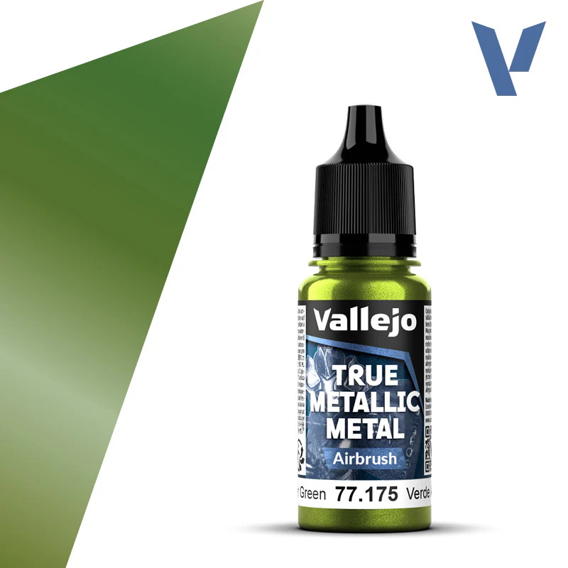 Vallejo True Metallic Metal: Airbrush - Amber Green (18 ml)