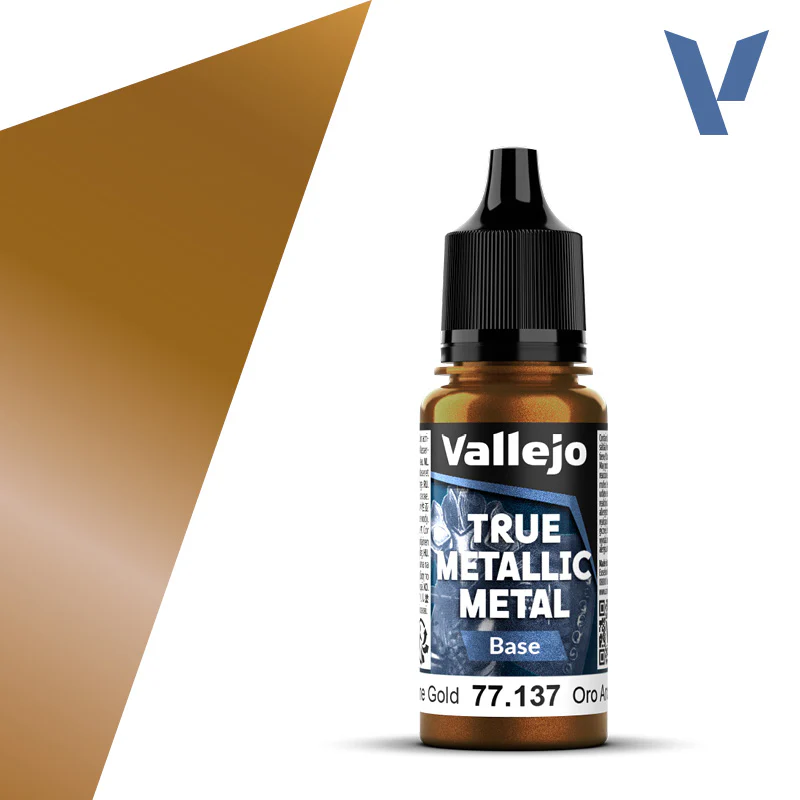 Vallejo True Metallic Metal: Base - Arcane Gold (18 ml)