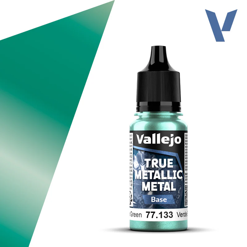 Vallejo True Metallic Metal: Base - Beetle Green (18 ml)