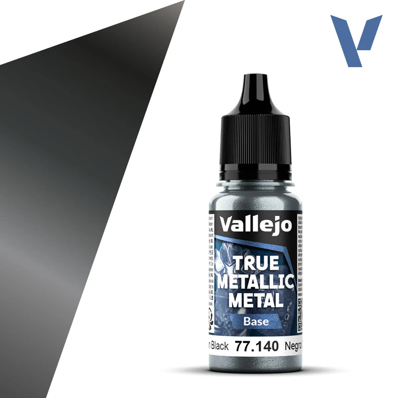 Vallejo True Metallic Metal: Base - Obsidian Black (18 ml)