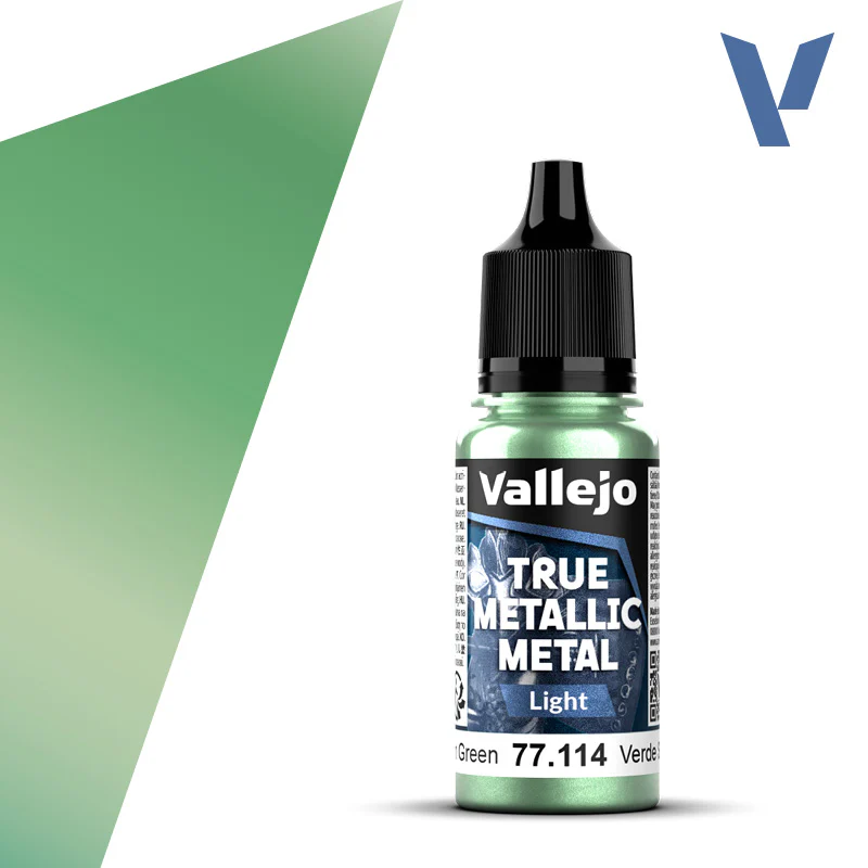 Vallejo True Metallic Metal: Light - Dusken Green (18 ml)