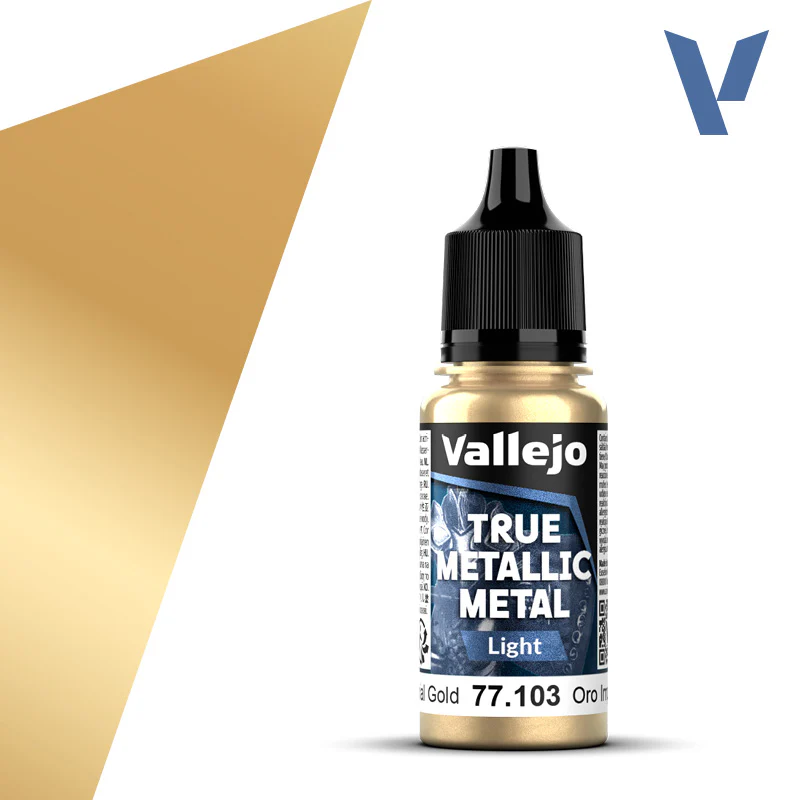Vallejo True Metallic Metal: Light - Imperial Gold (18 ml)