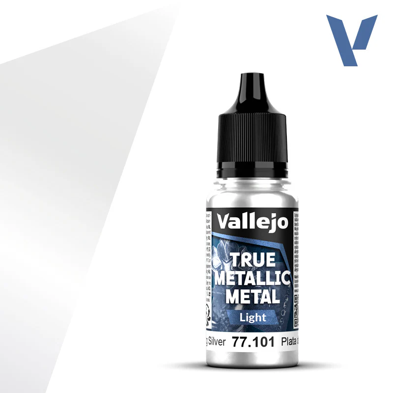 Vallejo True Metallic Metal: Light - Sterling Silver (18 ml)