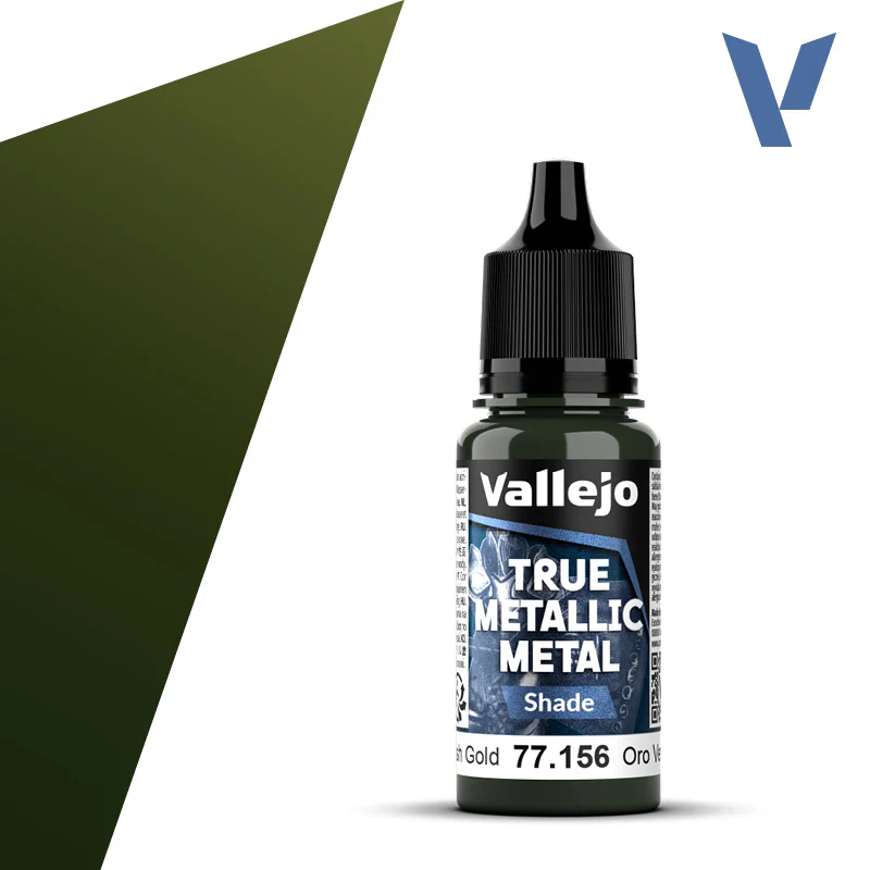 Vallejo True Metallic Metal: Shade - Greenish Gold (18 ml)