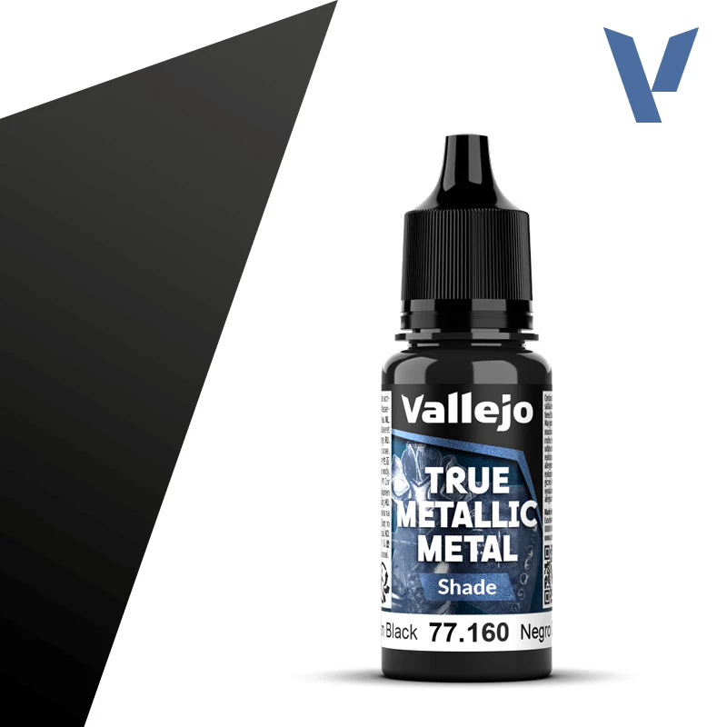 Vallejo True Metallic Metal: Shade - Obsidian Black (18 ml)