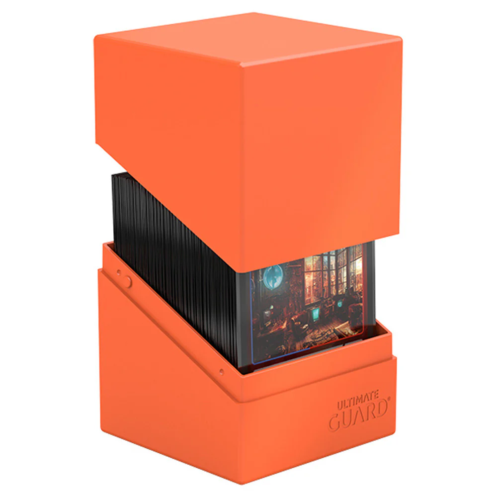 Ultimate Guard Boulder Deck Box: 100+ Solid Neon - Neon Orange - Image 2