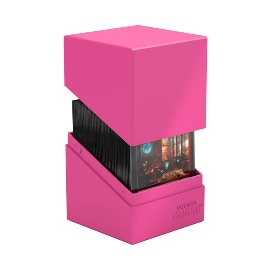 Ultimate Guard Boulder Deck Box: 100+ Solid Neon - Neon Pink - Image 2