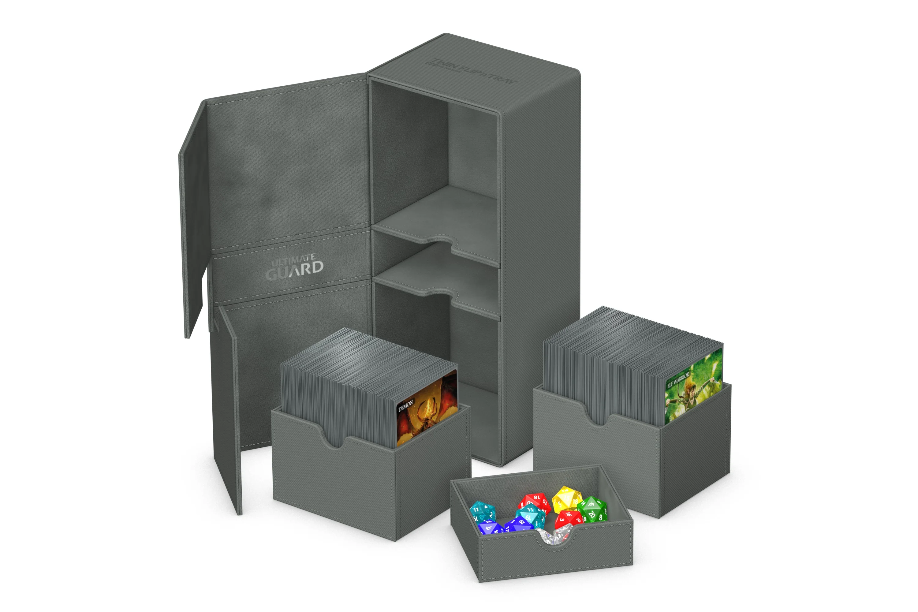 Ultimate Guard Twin Flip'n'Tray 266+ Grey Monocolor - Image 2