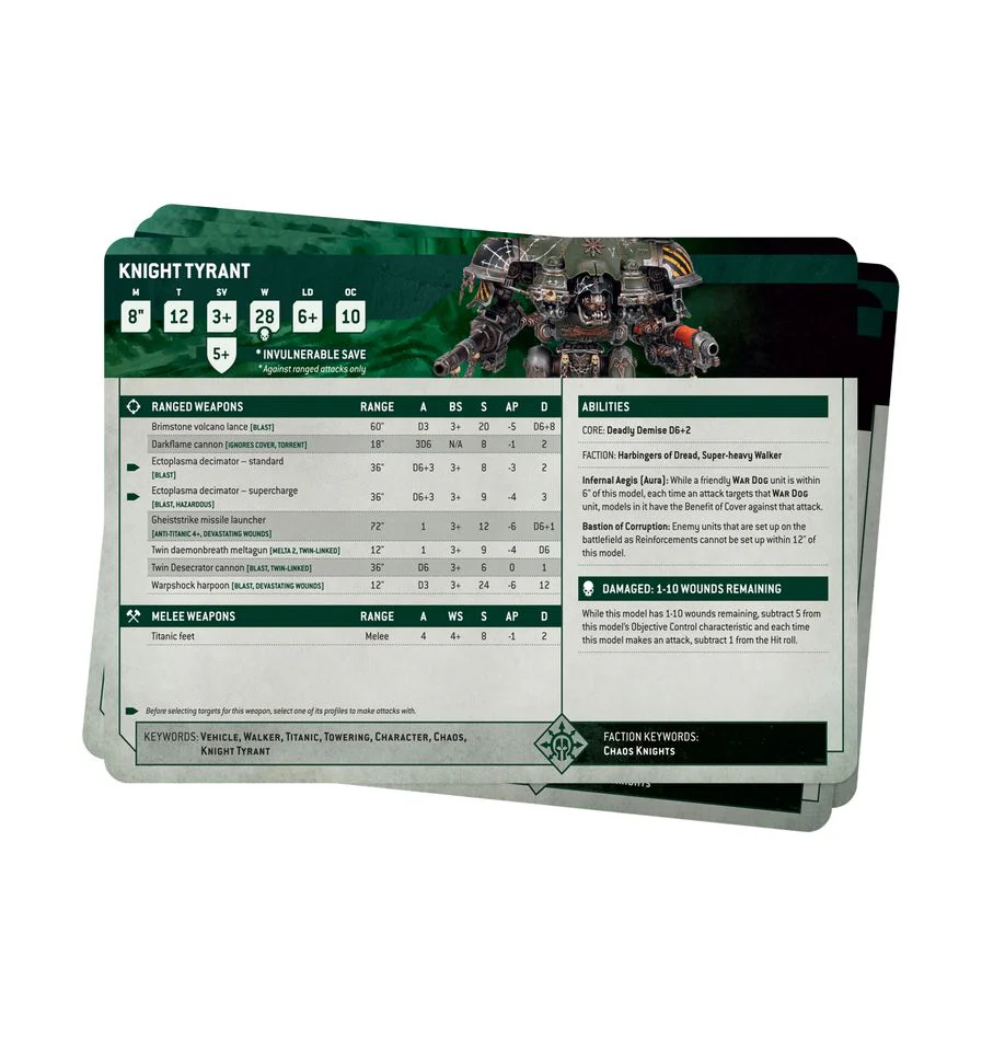 Warhammer 40K: Datasheet Cards - Chaos Knights - Image 2