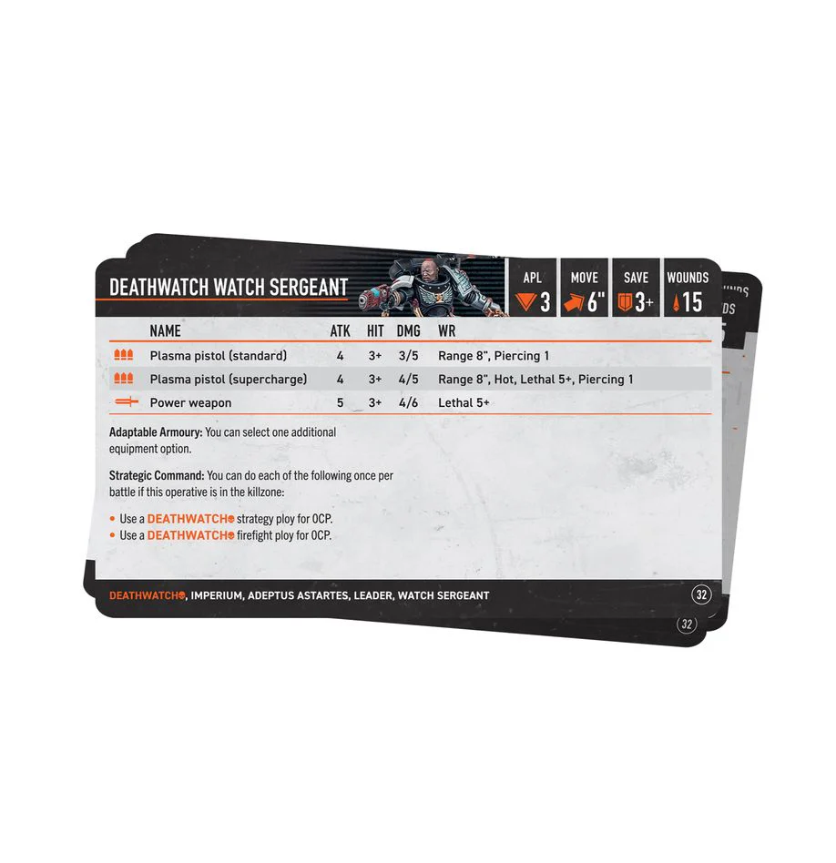 Warhammer 40K: Kill Team - Datacards (Deathwatch) - Image 2
