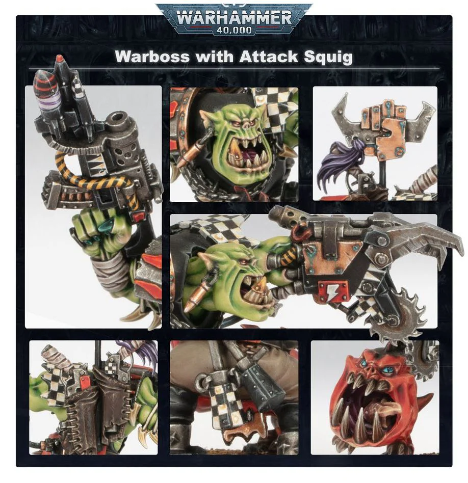 Warhammer 40K: Orks - Ork Warboss with Attack Squig (Special Order) - Image 2