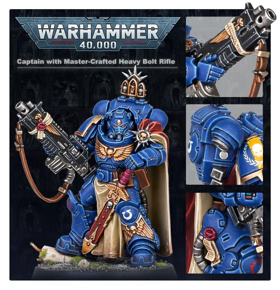 Warhammer 40K: Space Marines - Captain W/ Master-Crafted Bolt Rifle - Image 2