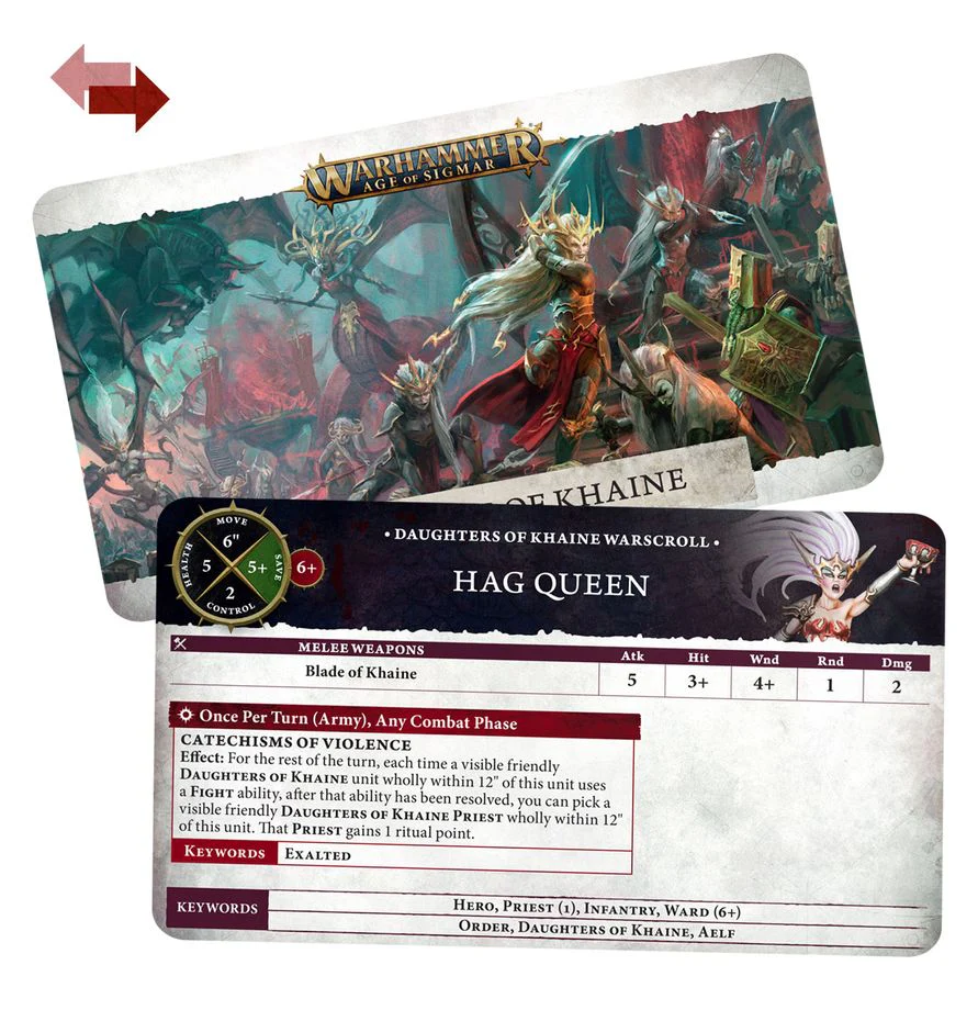 Warhammer Age of Sigmar: Daughters Of Khaine - Warscroll Cards - Image 2