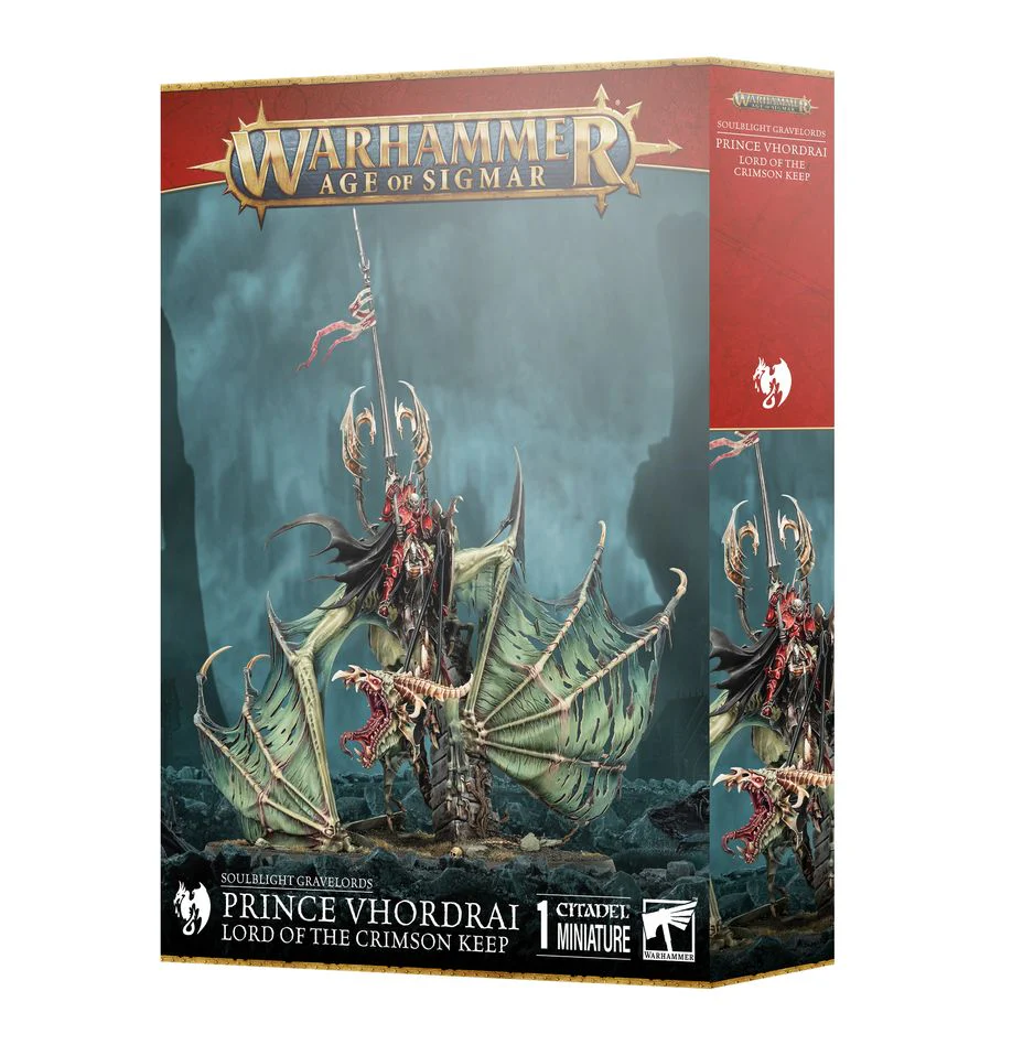 Warhammer Age of Sigmar: Soulblight Gravelords - Prince Vhordrai Lord/Crimson Keep