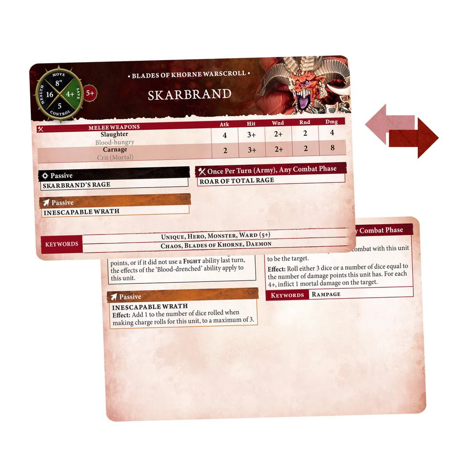 Warhammer Age of Sigmar: Blades Of Khorne - Warscroll Cards (English) - Image 2
