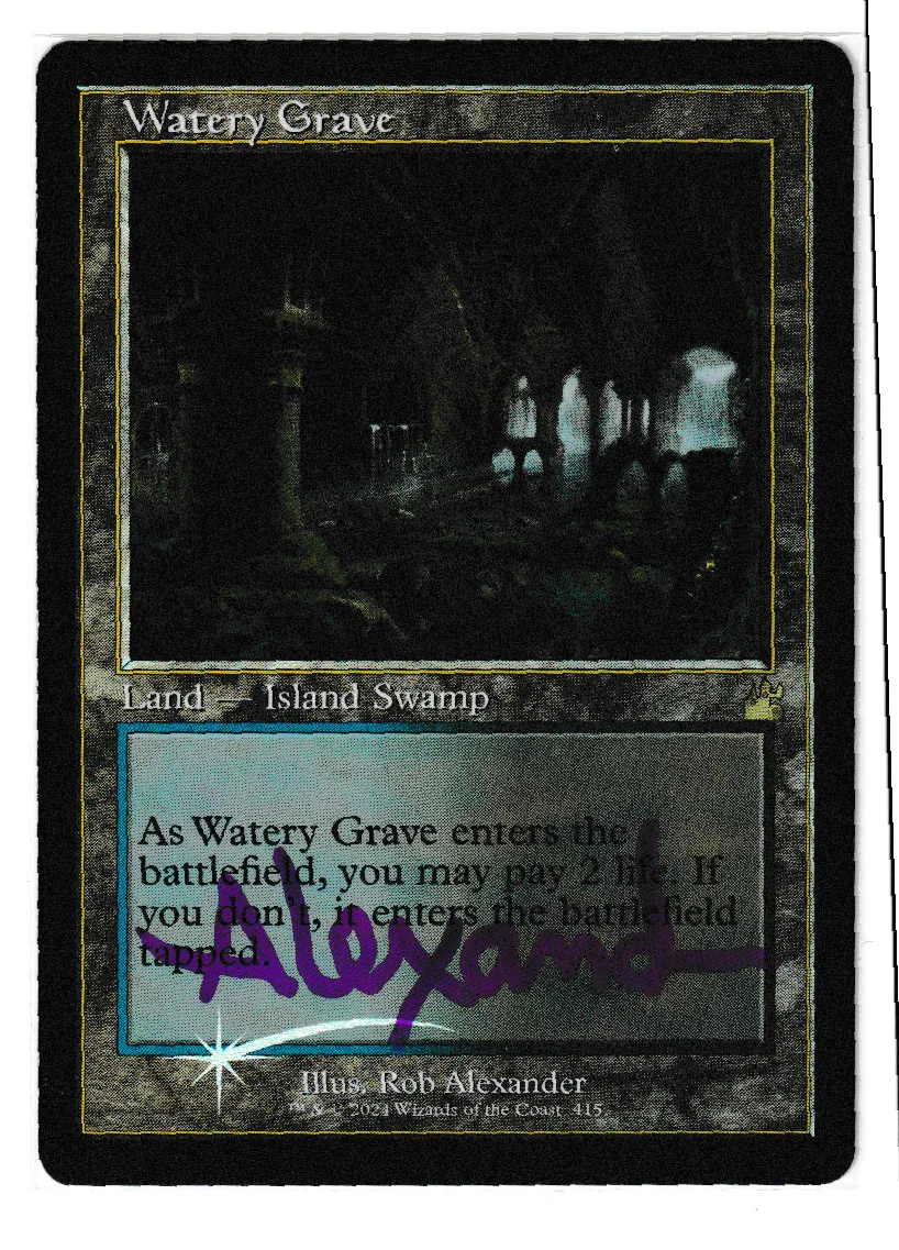 Watery Grave (Retro) (Signed) [Ravnica Remastered]